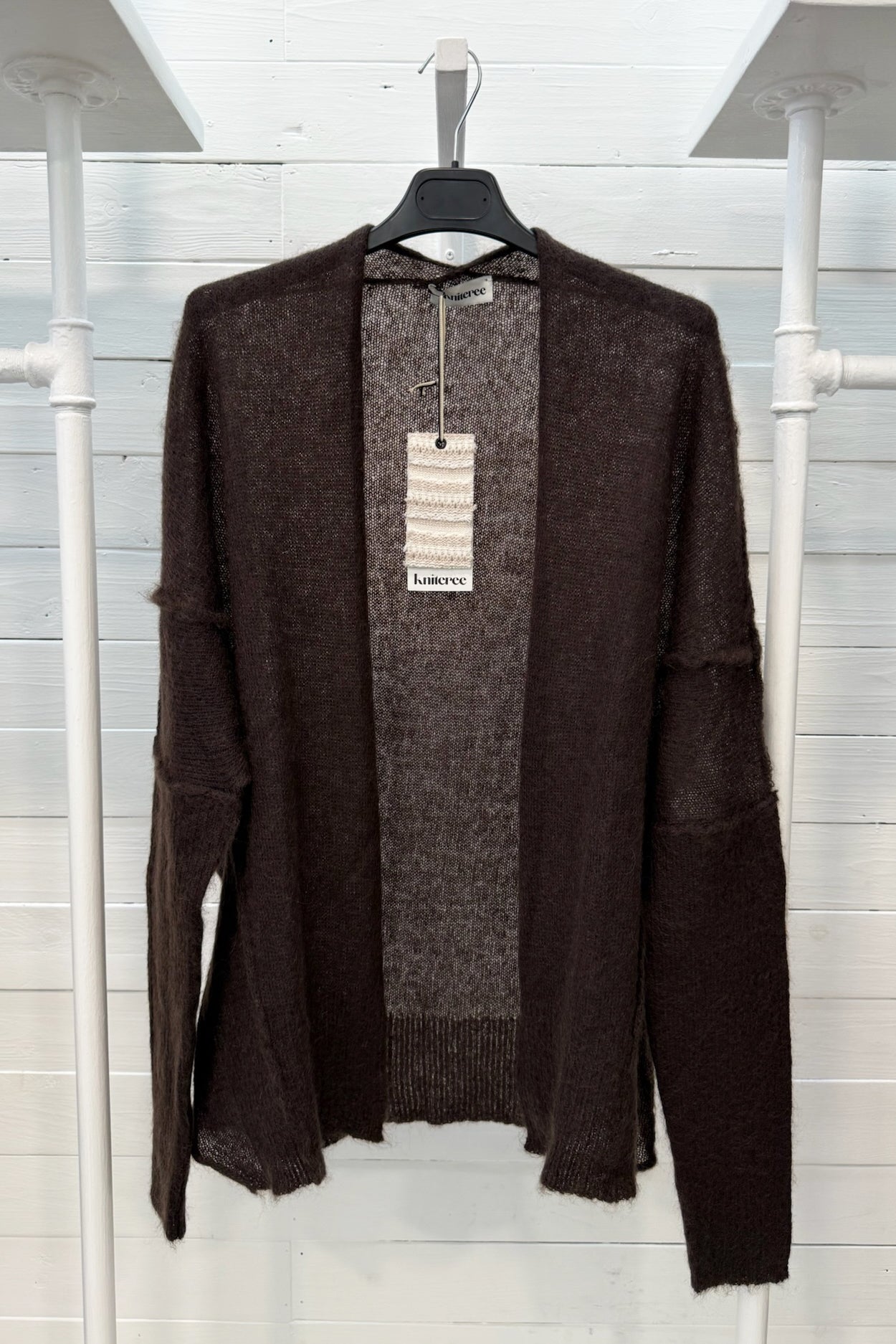 Cardigan aperto velato
