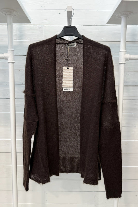 Cardigan aperto velato