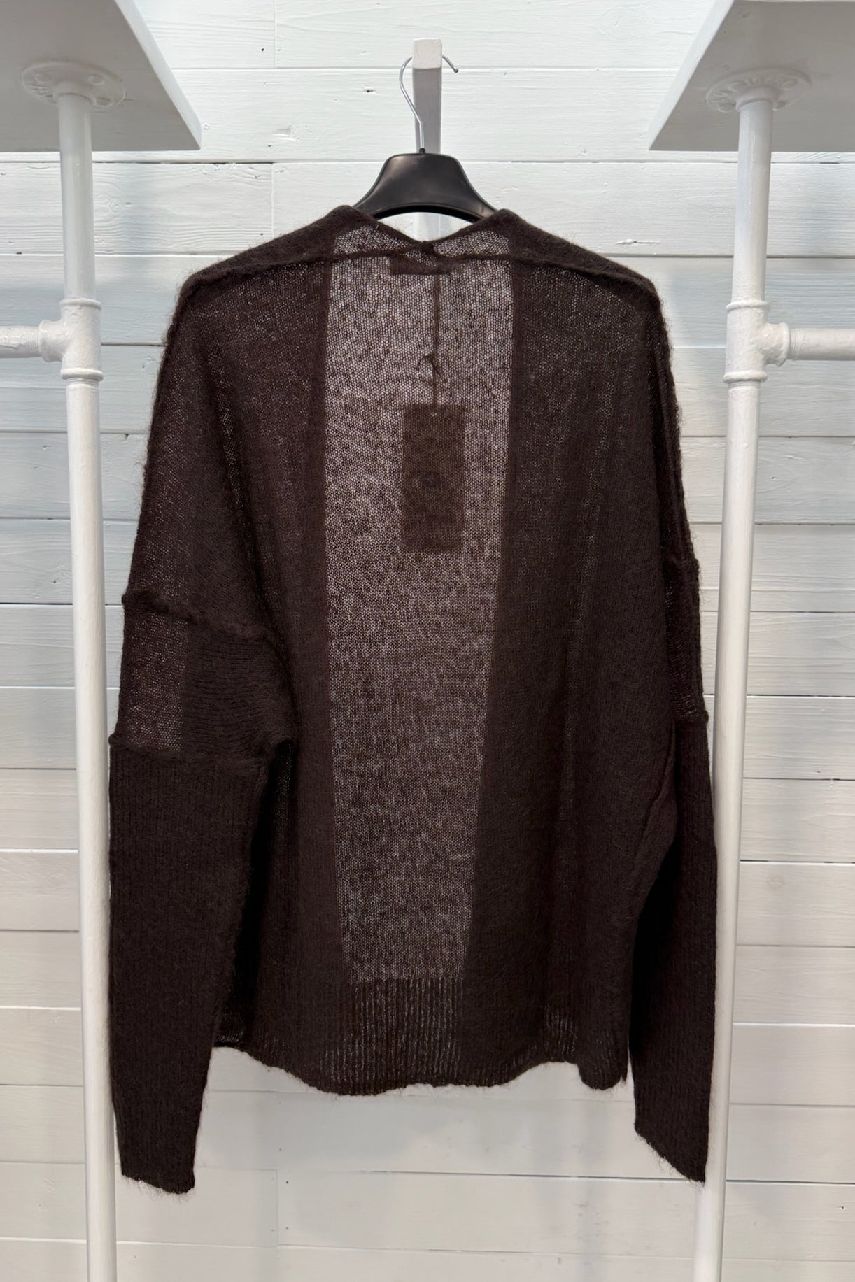 Cardigan aperto velato
