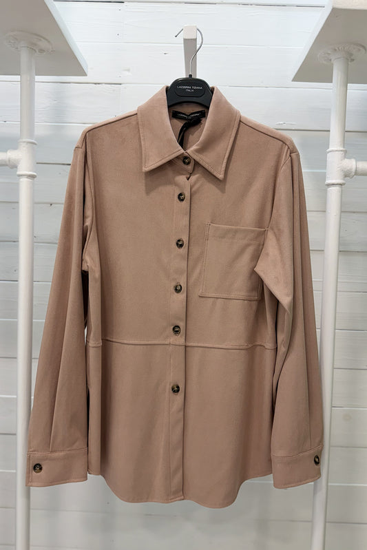 Camicia effetto suede