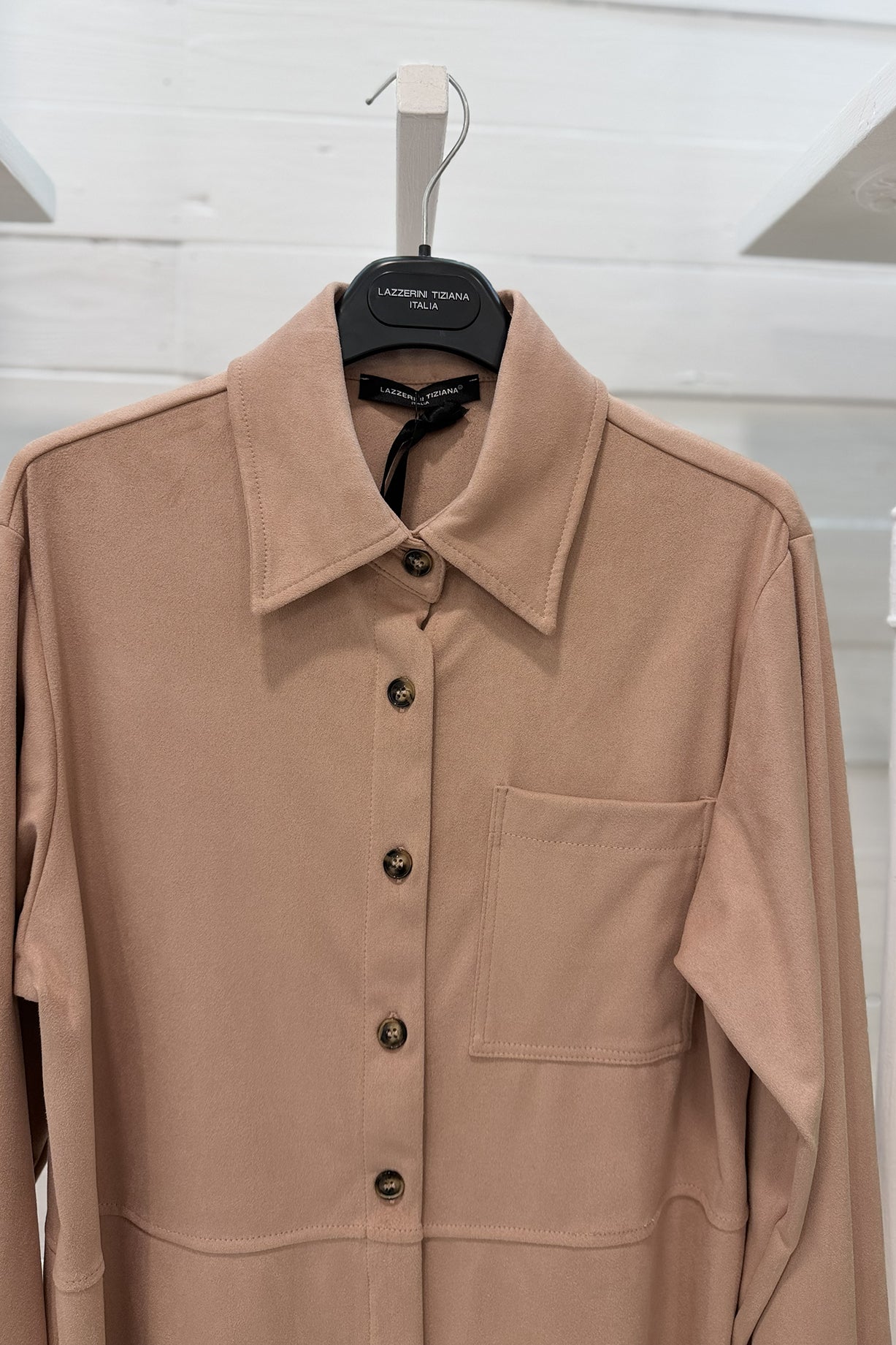 Camicia effetto suede