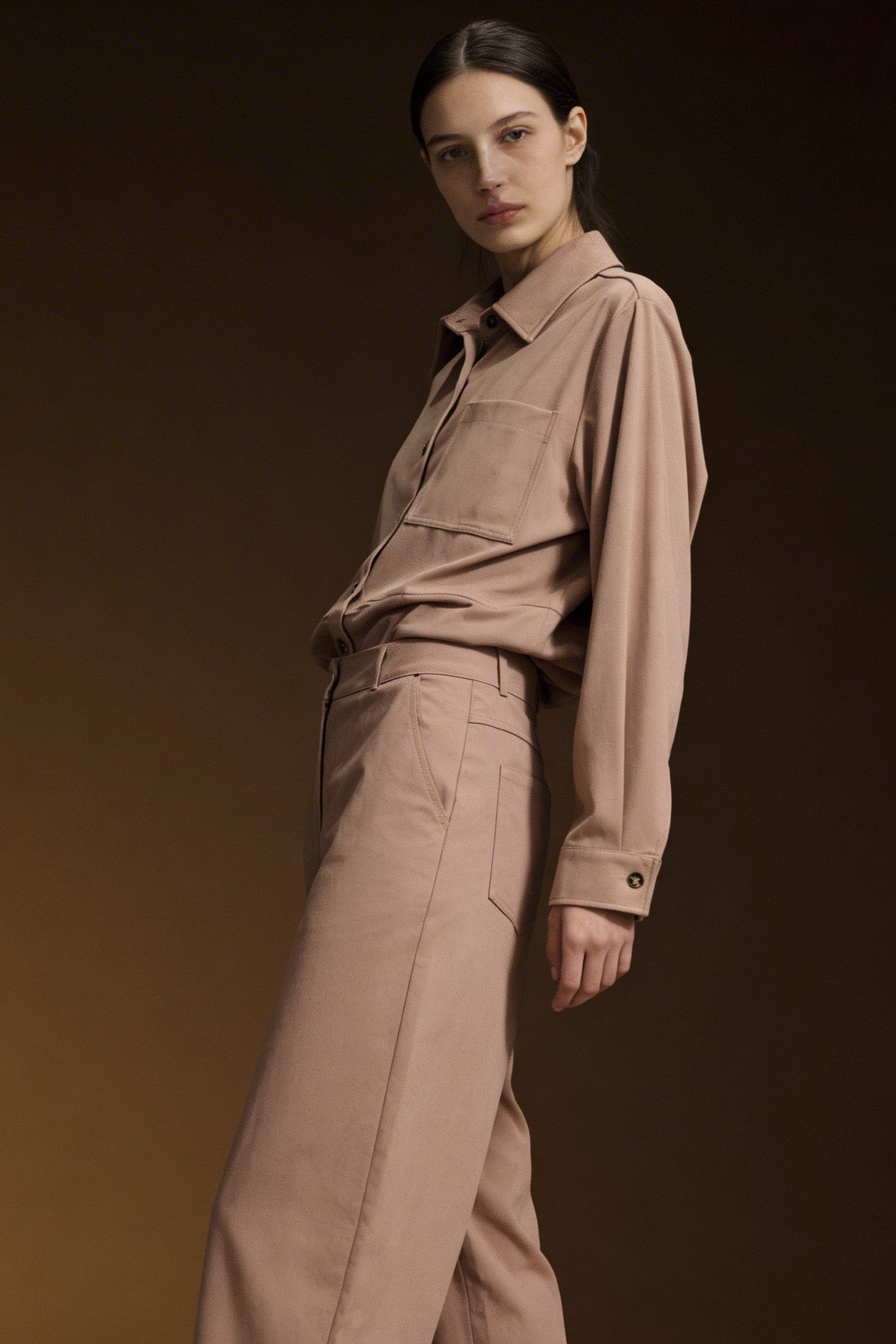 Camicia effetto suede