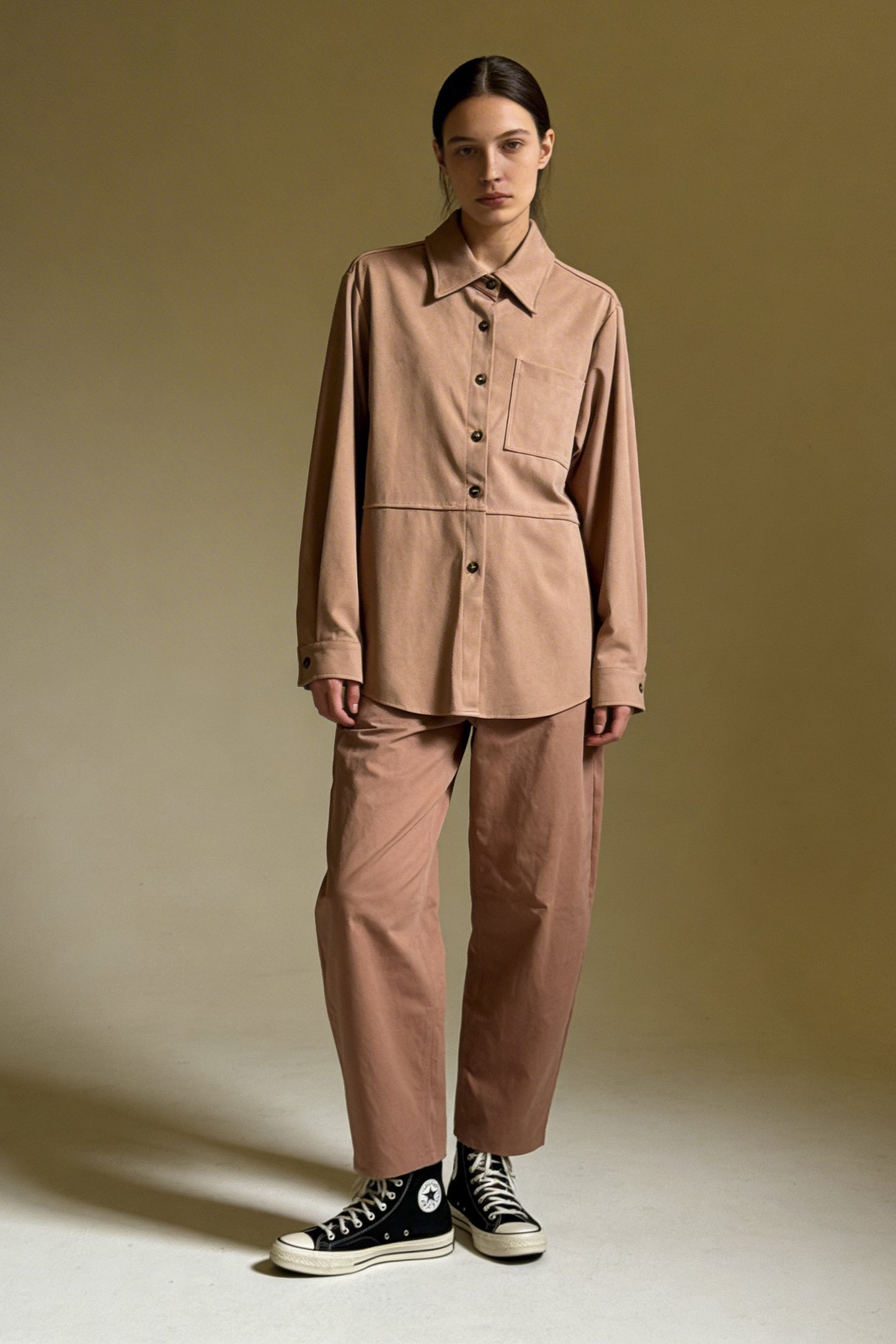 Camicia effetto suede