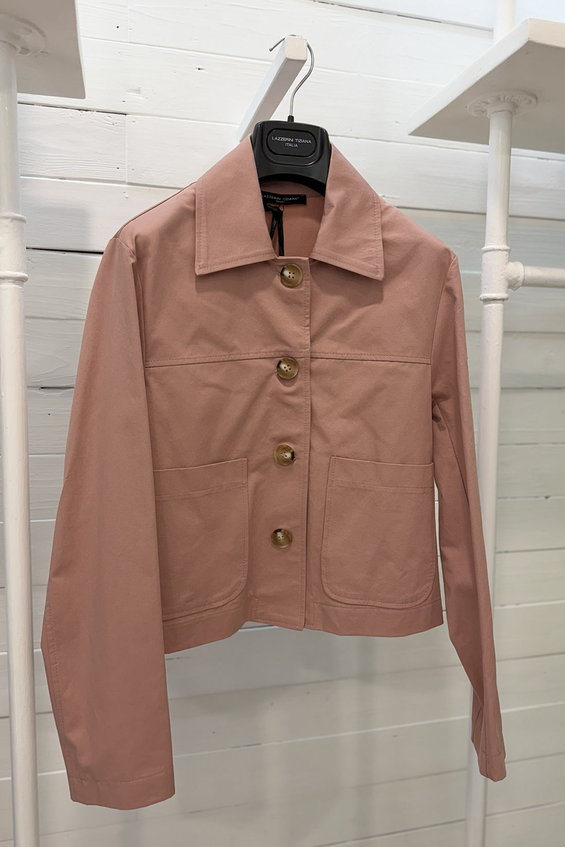 Giacca cropped in cotone