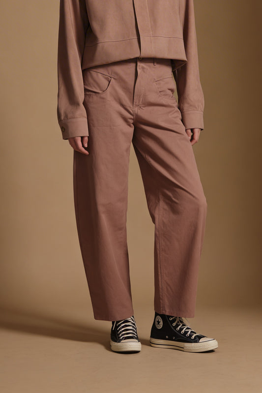 Pantalone cropped in cotone