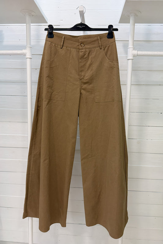 Pantalone wide leg cotone