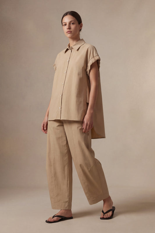 Pantalone balloon in cotone leggero