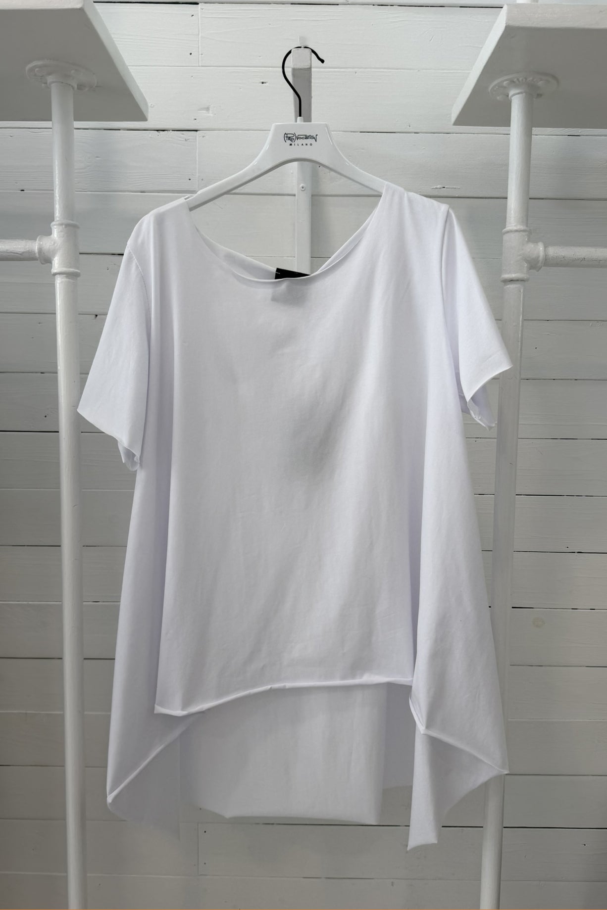 Maglia Asimmetrica in Jersey di Cotone