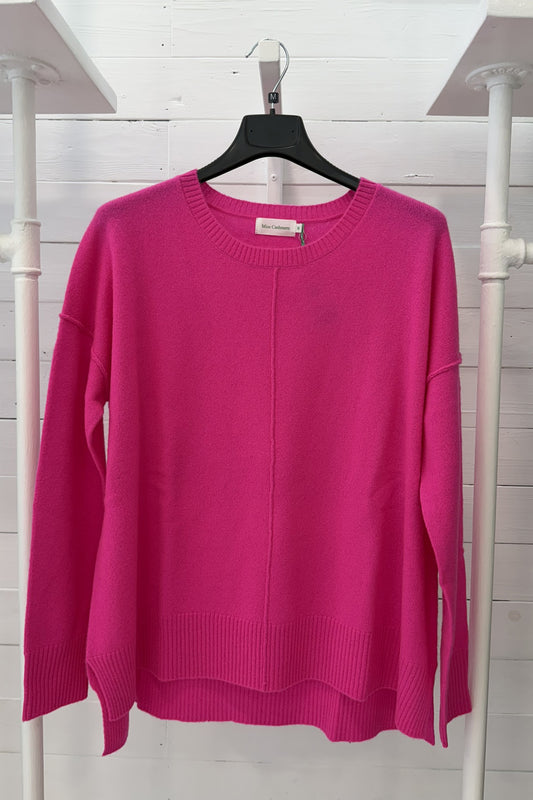 Maglia in puro cashmere con fondo asimmetrico
