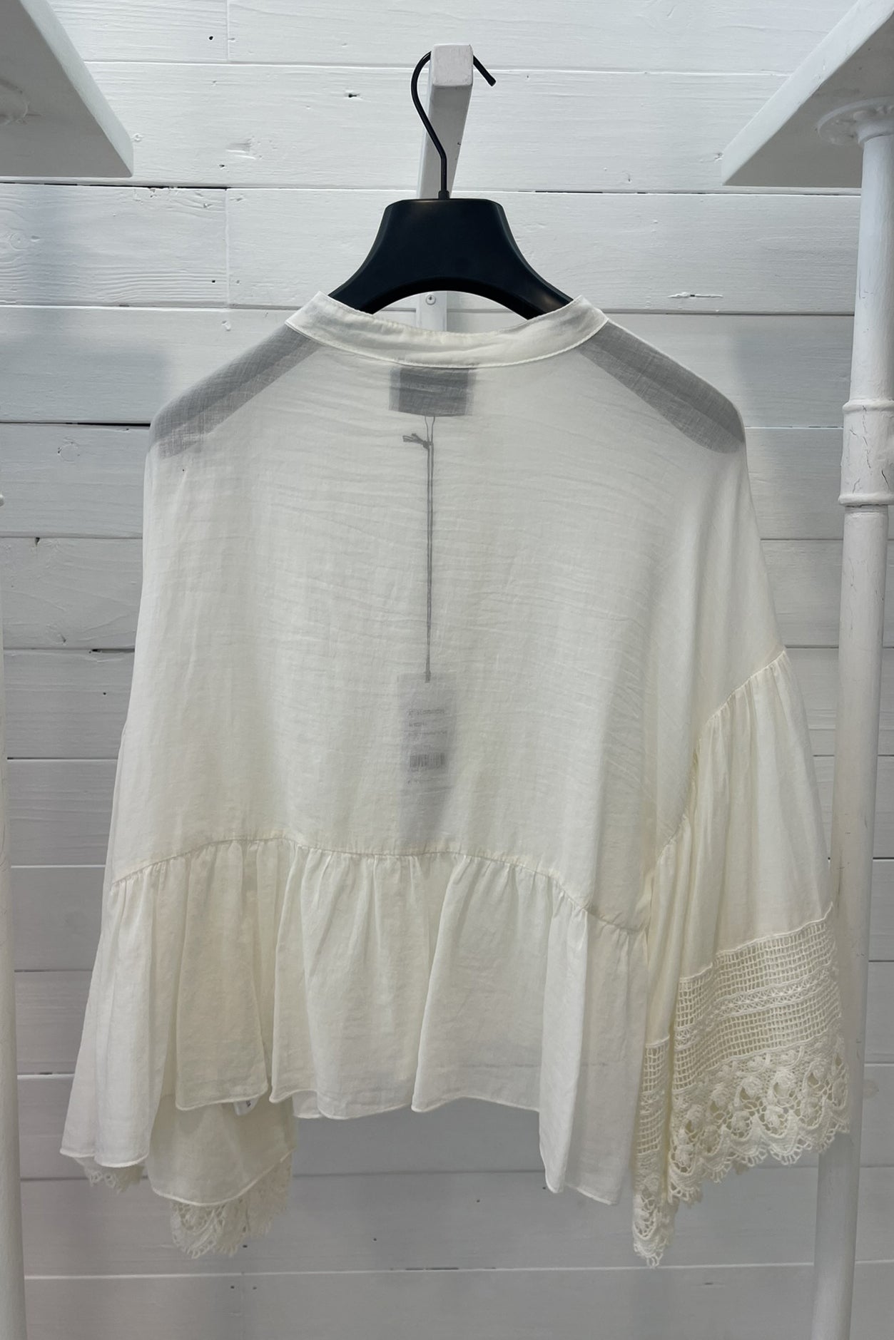 Camicia ampia con dettagli in pizzo