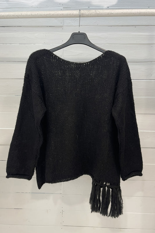 Maglione con frange