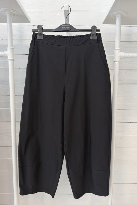 Pantalone balloon in bengalina con vita elasticizzata