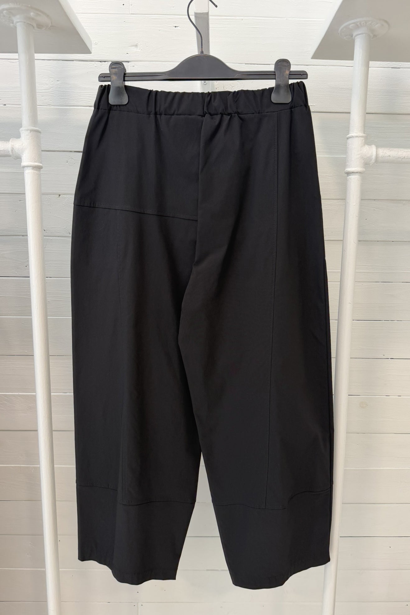 Pantalone balloon in bengalina con vita elasticizzata