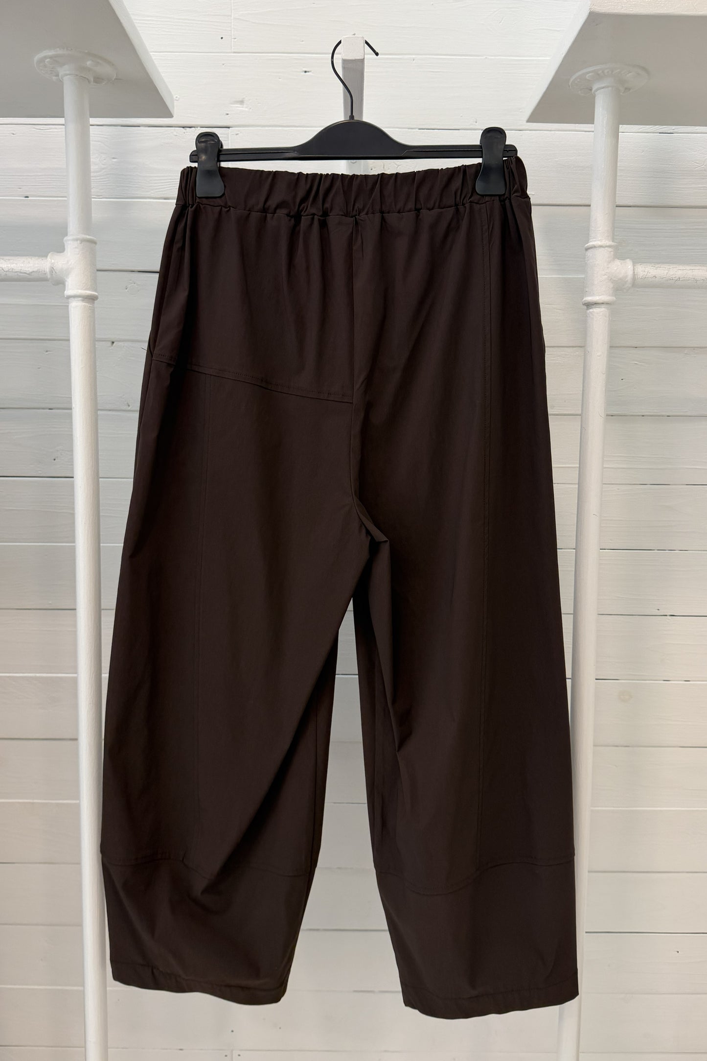 Pantalone balloon in bengalina con vita elasticizzata