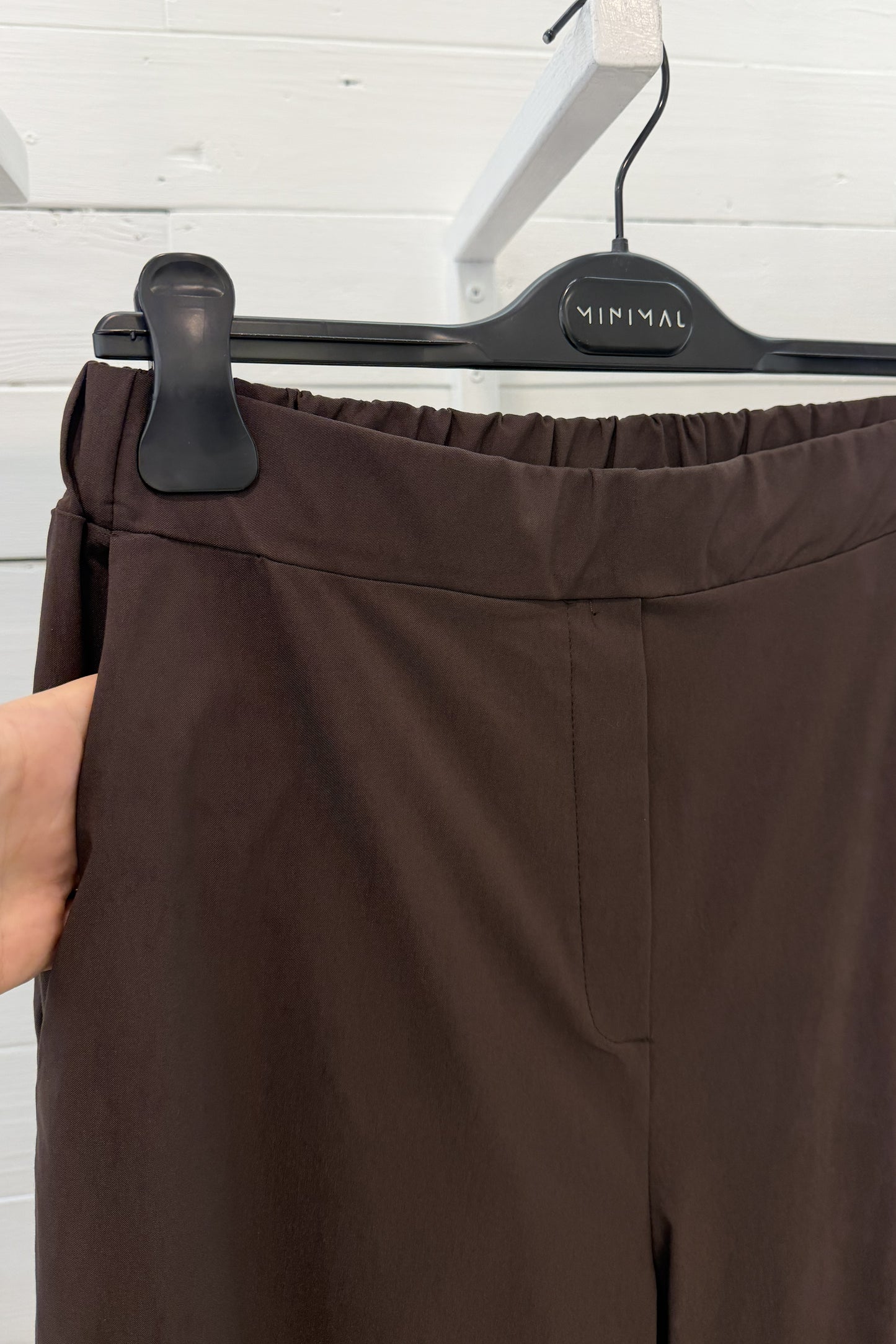 Pantalone balloon in bengalina con vita elasticizzata