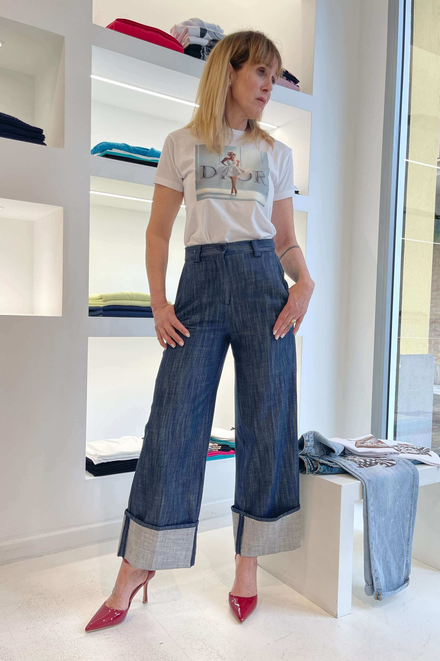 Pantalone risvolto