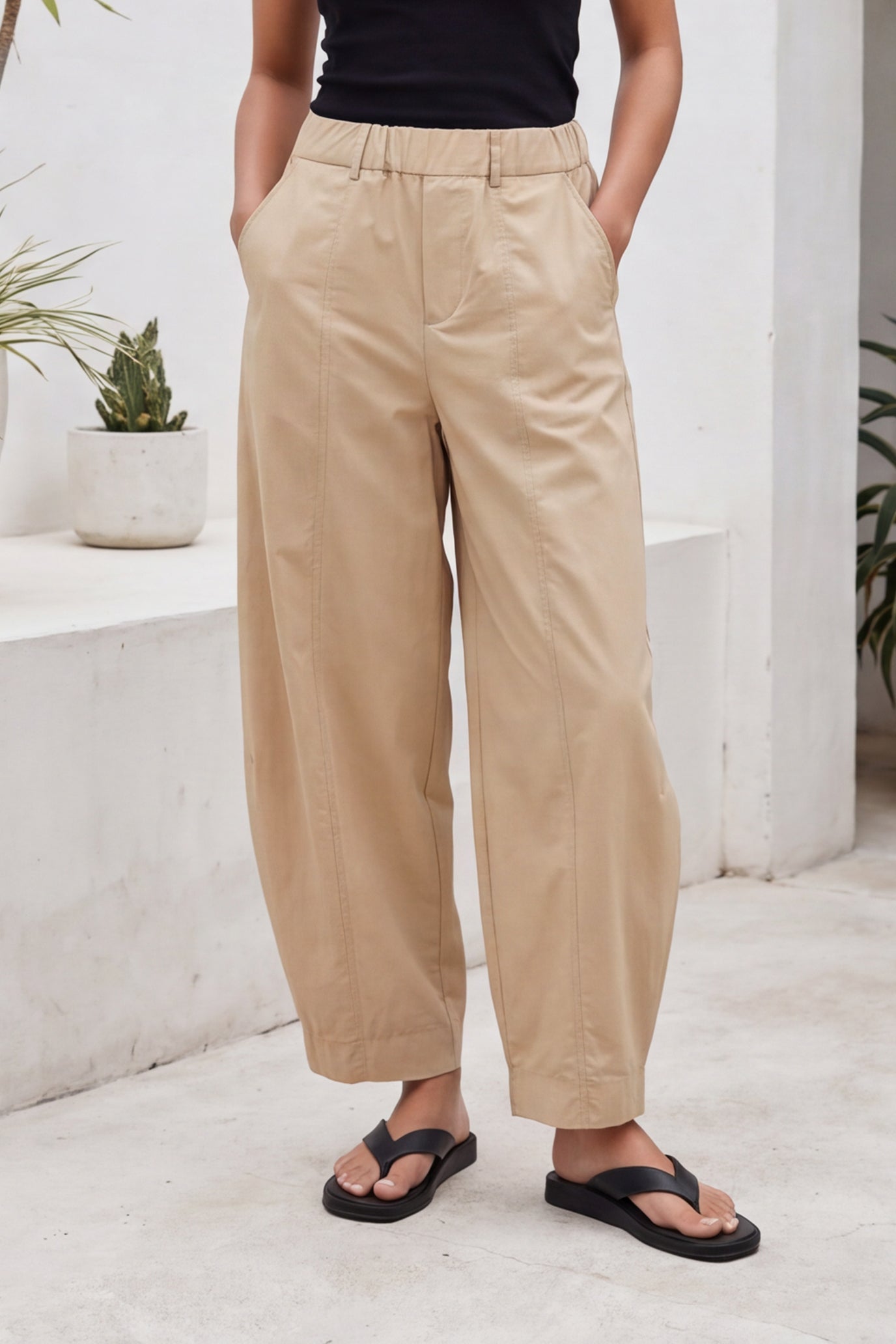 Pantalone balloon in cotone leggero