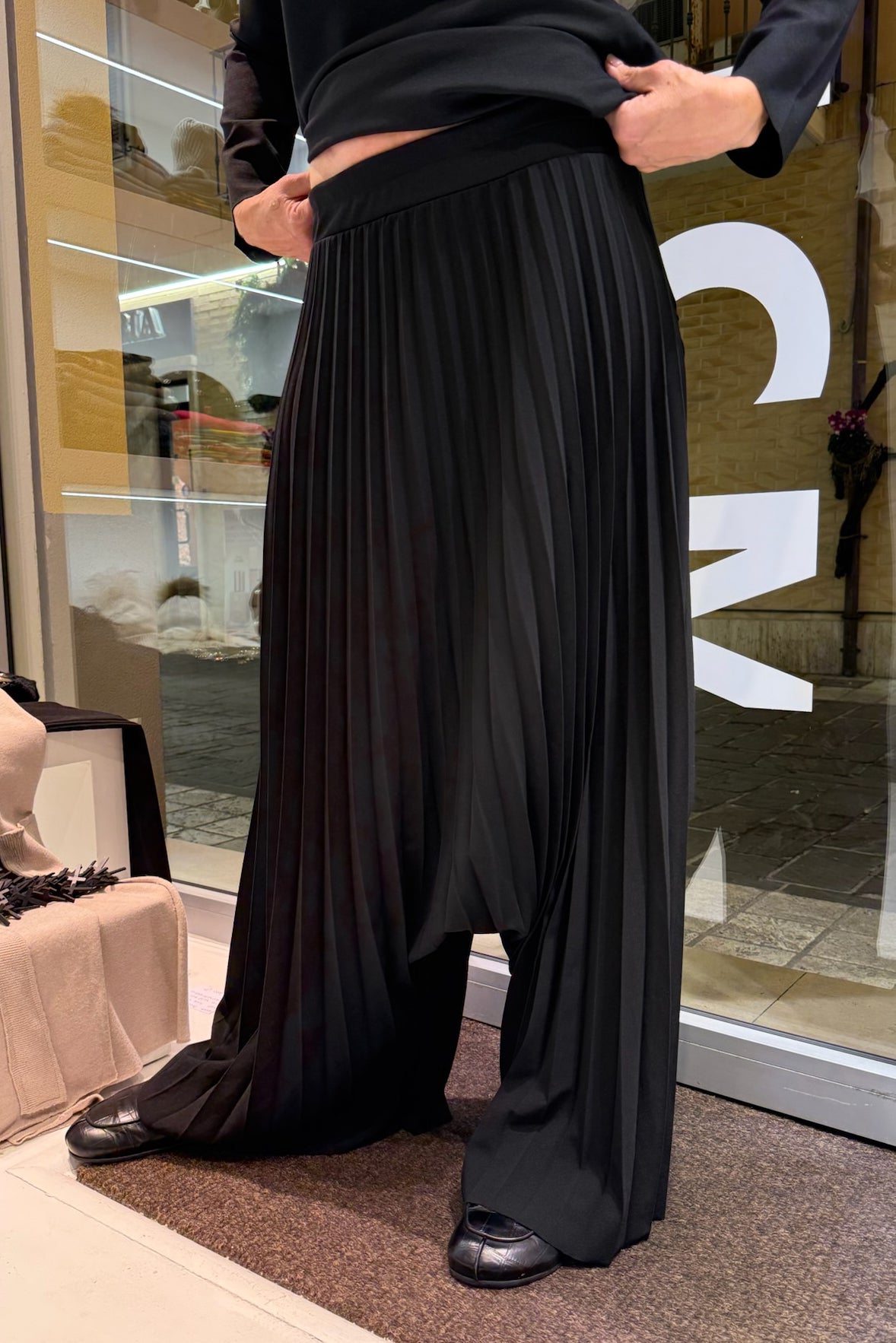 Pantalone cavallo basso