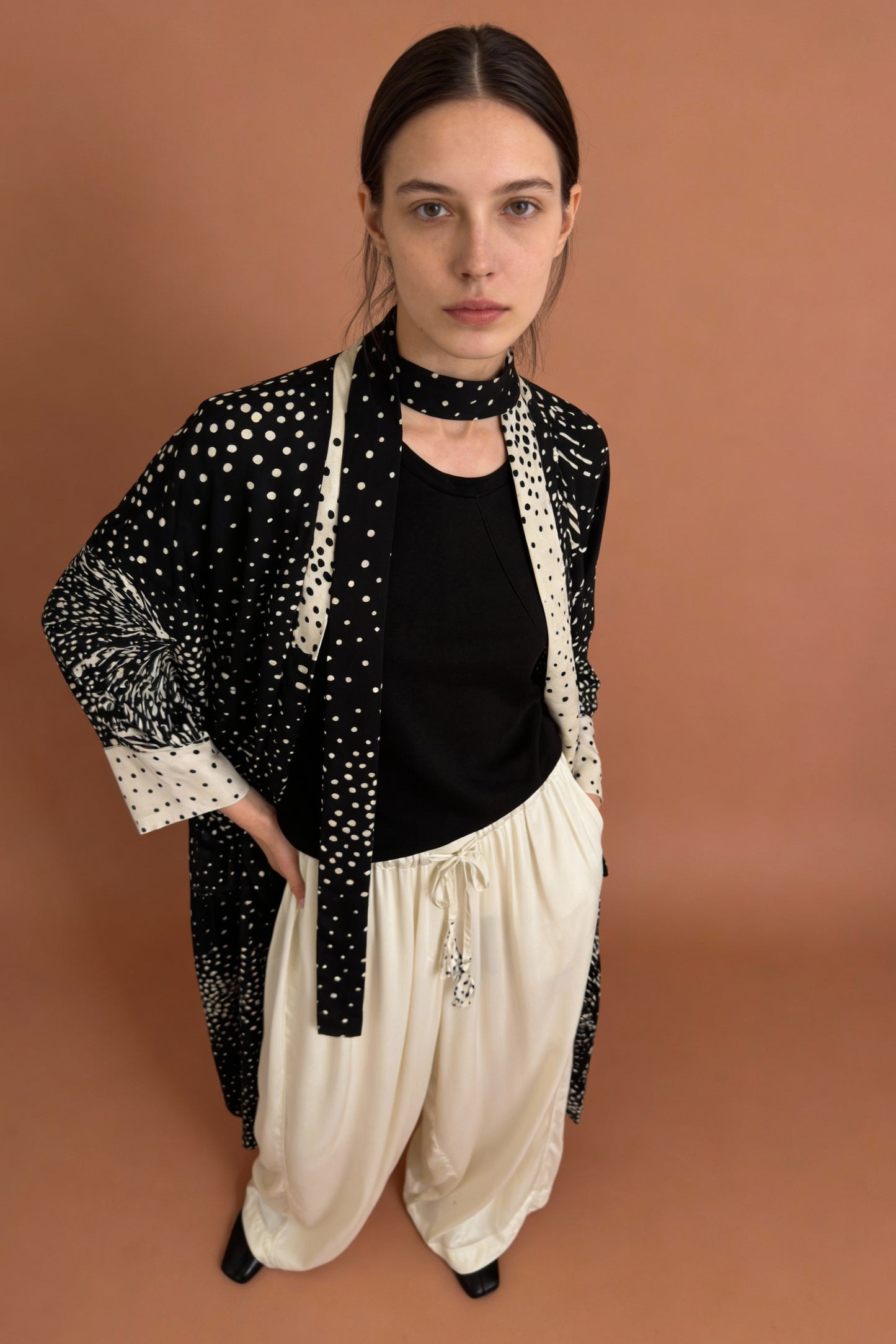 Pantalone in viscosa con coulisse