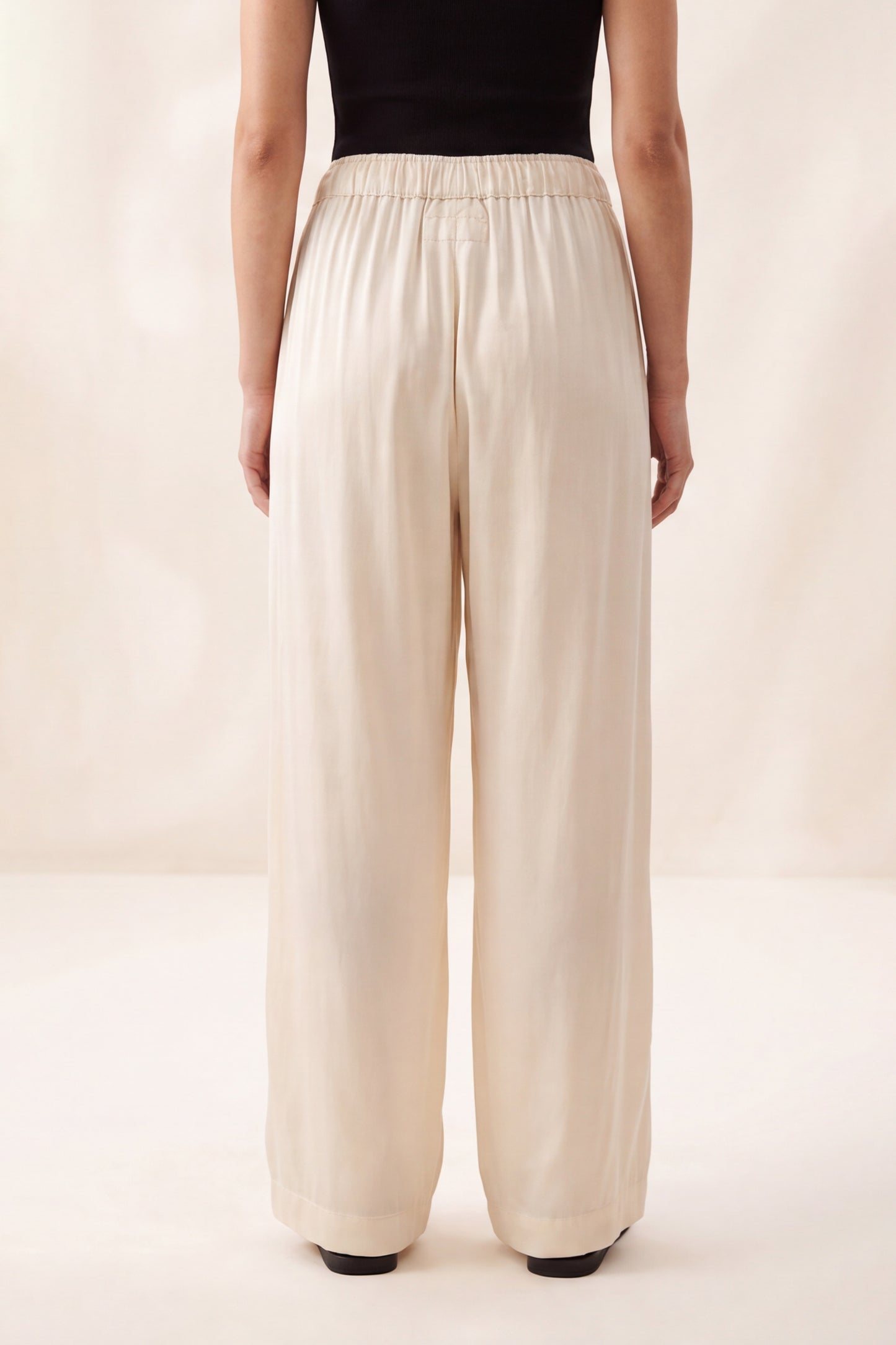 Pantalone in viscosa con coulisse