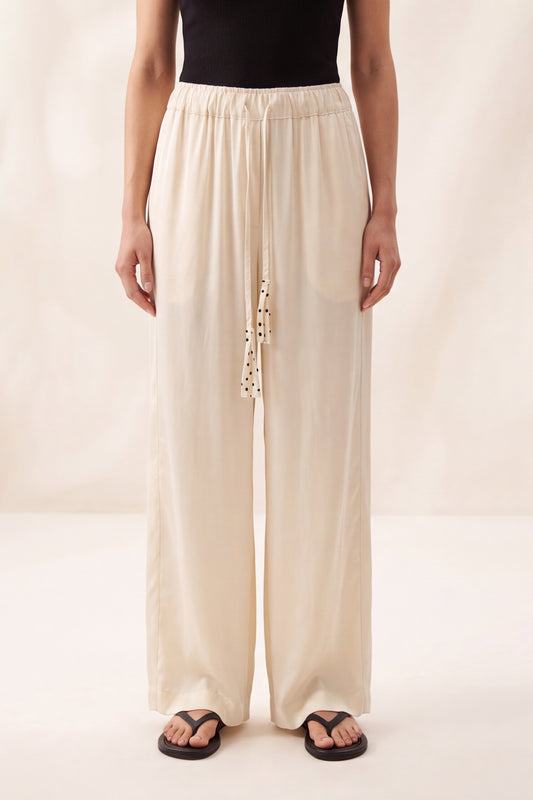 Pantalone in viscosa con coulisse