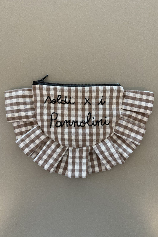 Porta spicci fatto a mano personalizzabile “Soldi x i pannolini”
