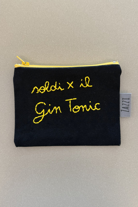 Porta spicci fatto a mano personalizzabile “Soldi x il Gin Tonic”