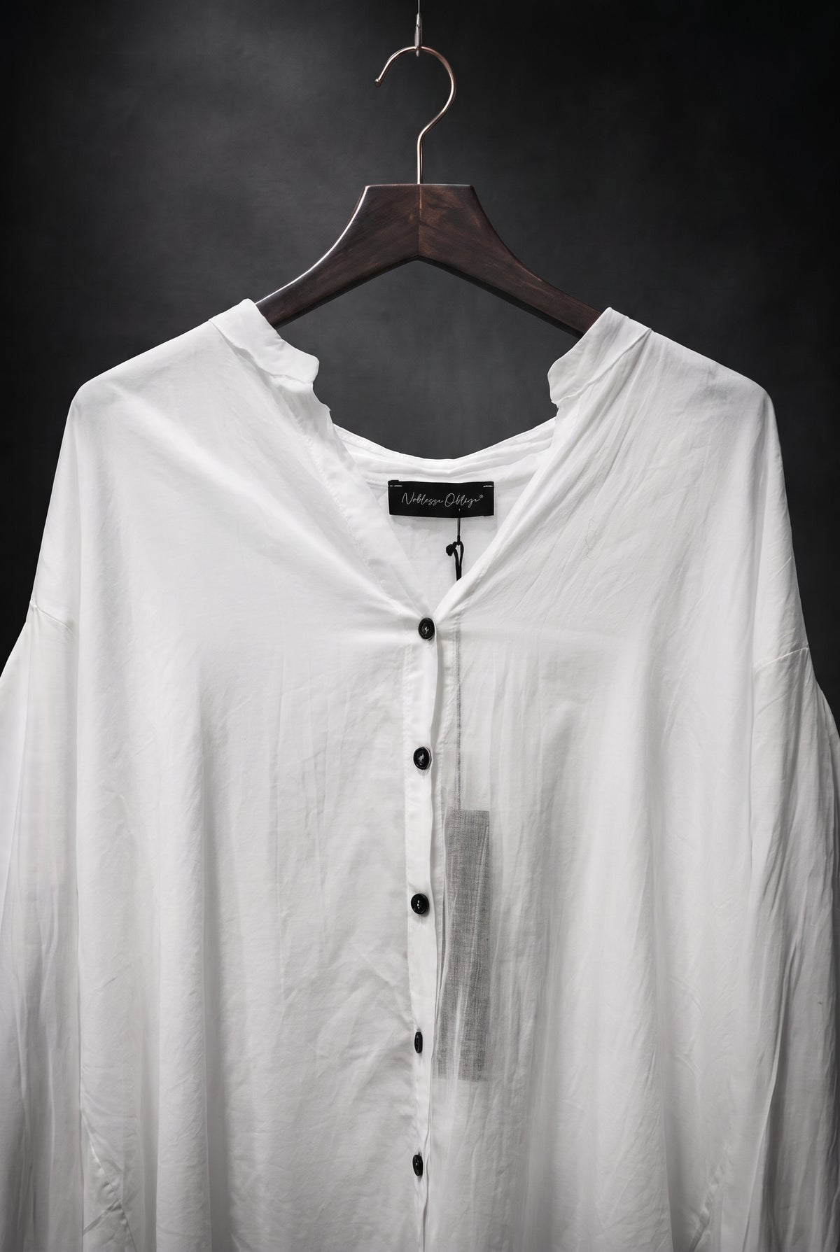 Camicia lunga oversize asimmetrica