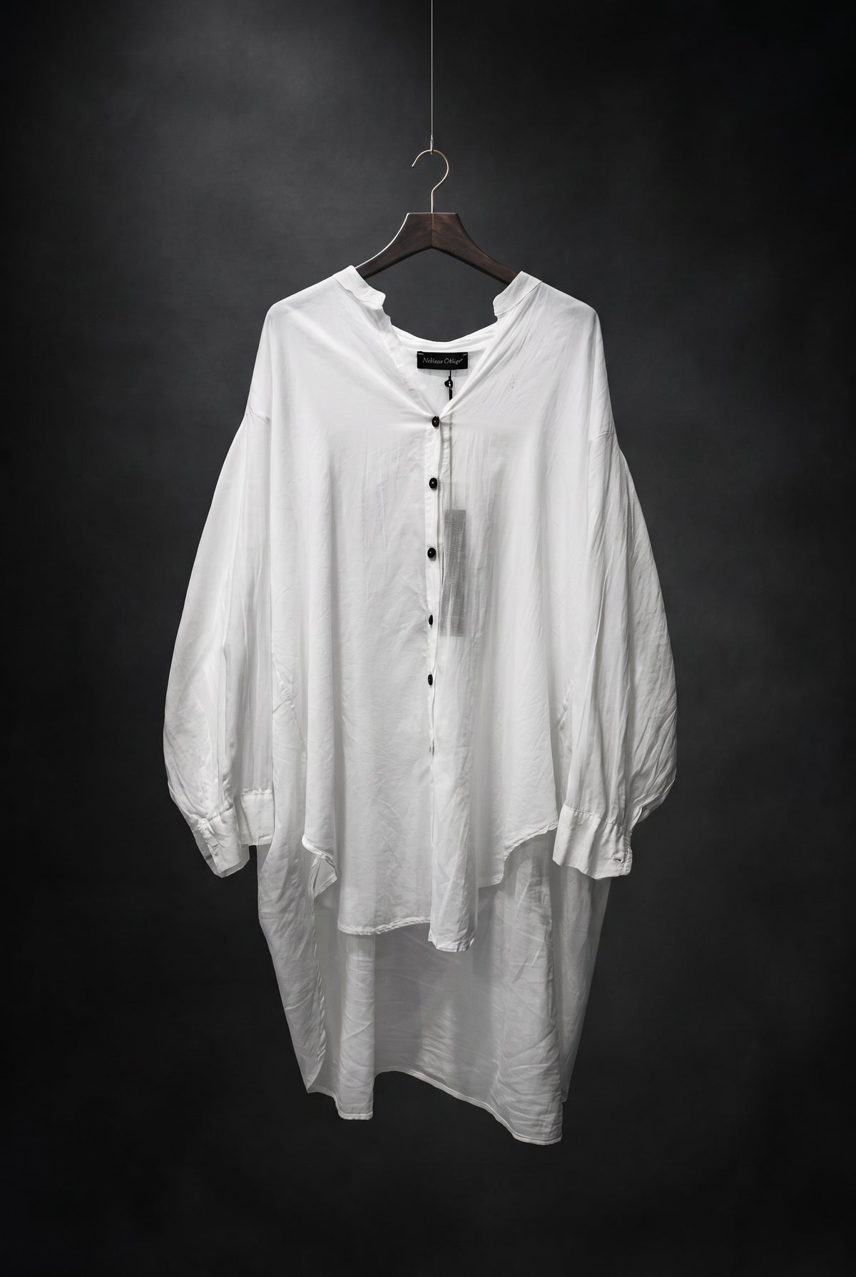 Camicia lunga oversize asimmetrica