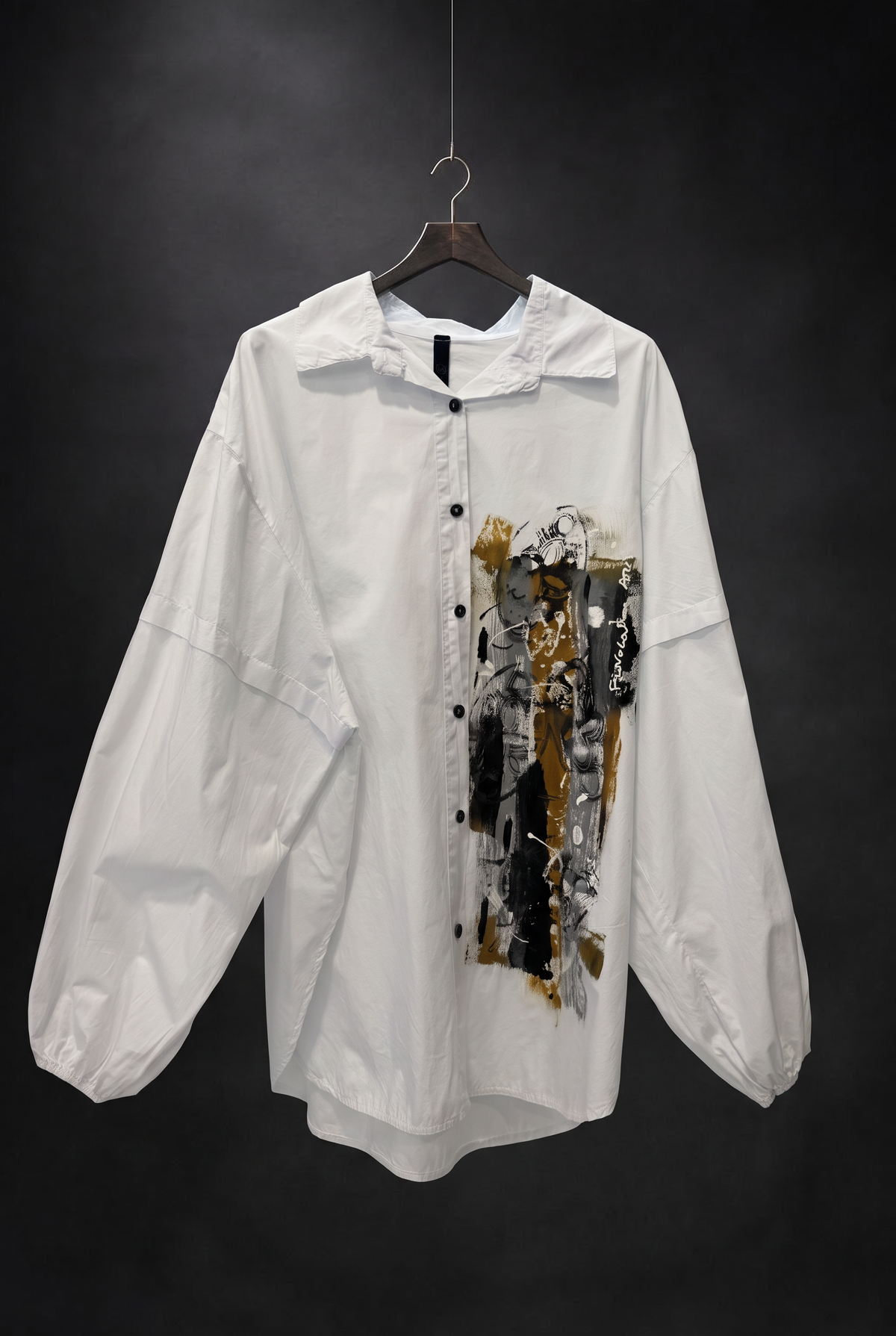 Camicia oversize con stampa artistica