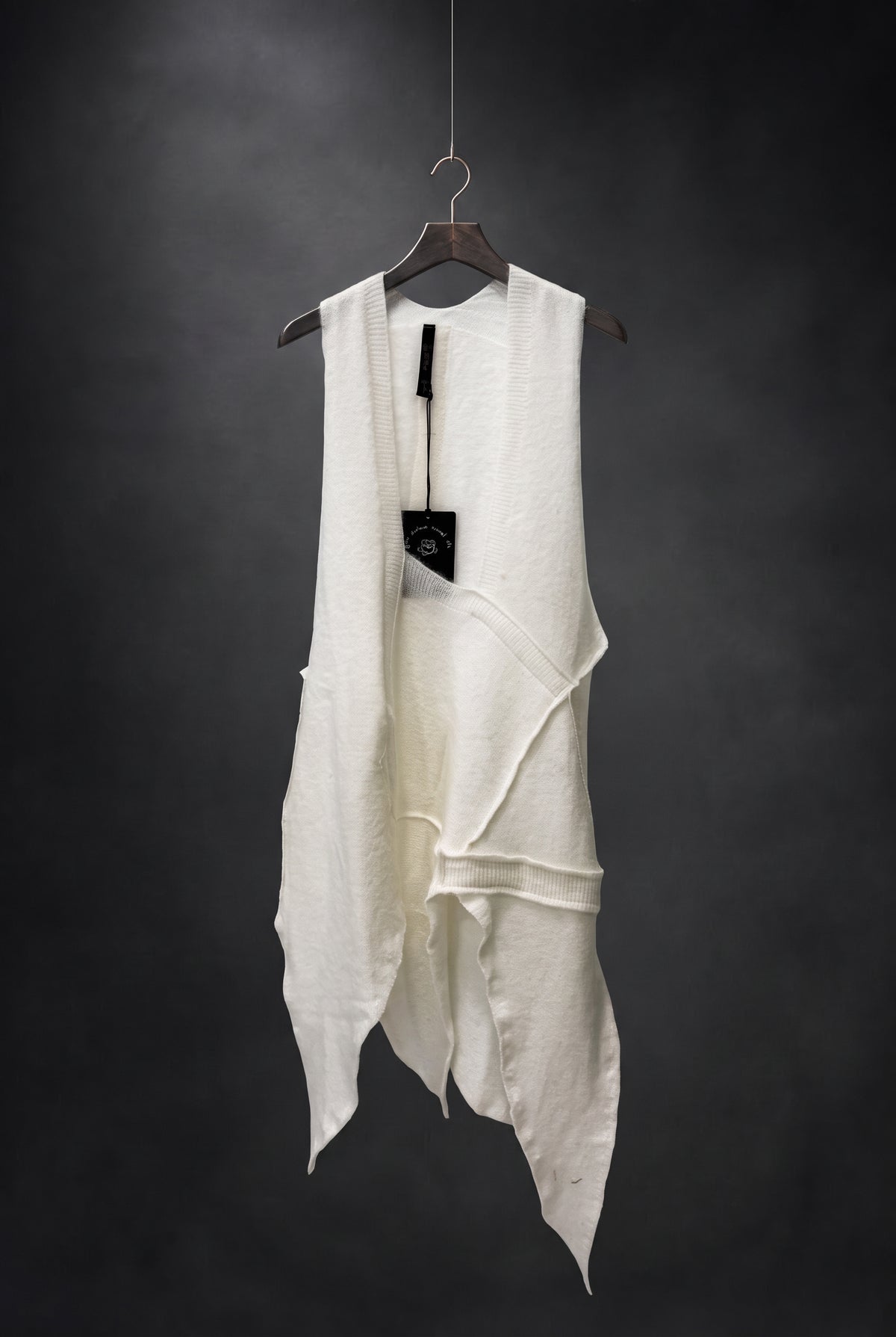 Gilet in maglia asimmetrico