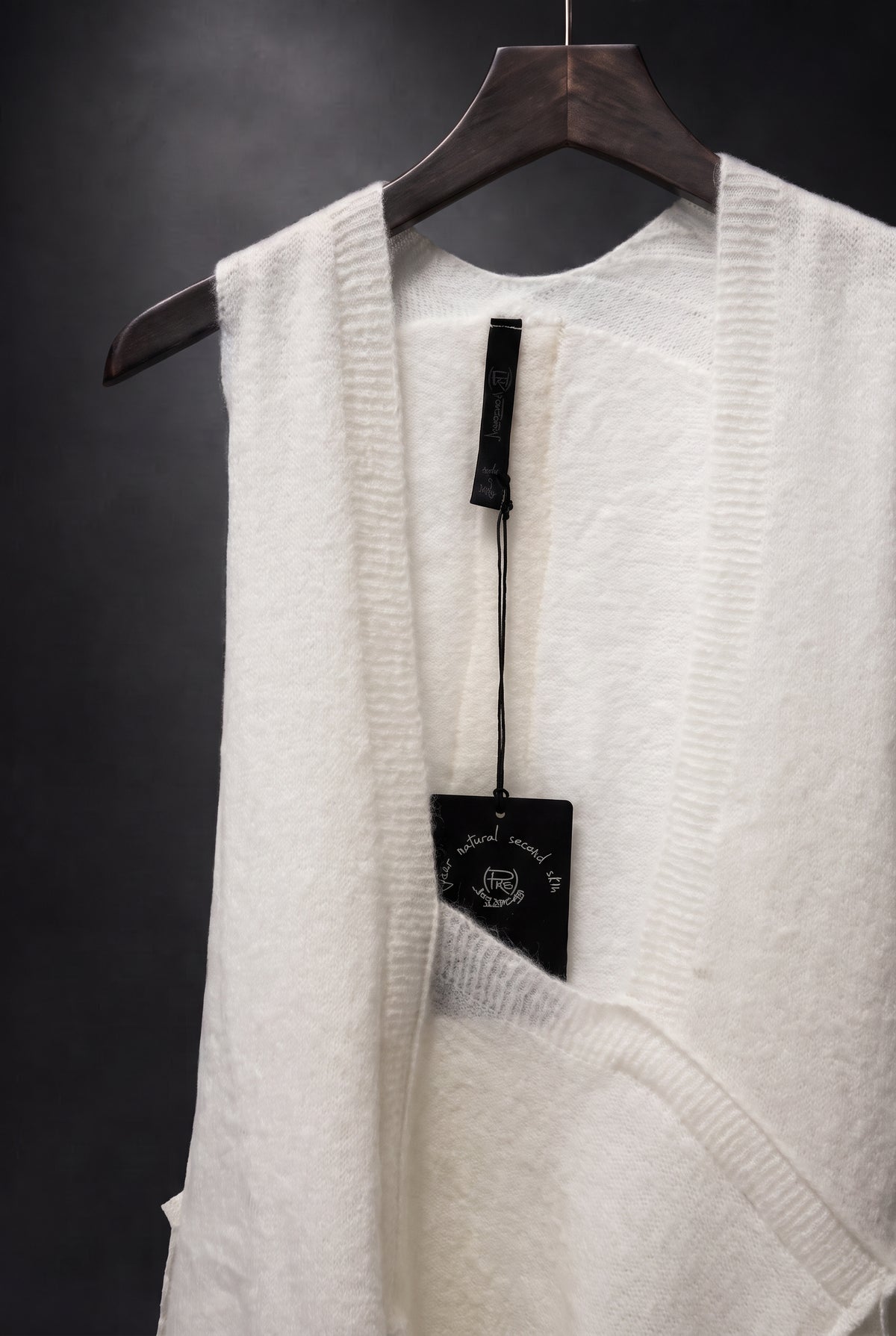Gilet in maglia asimmetrico
