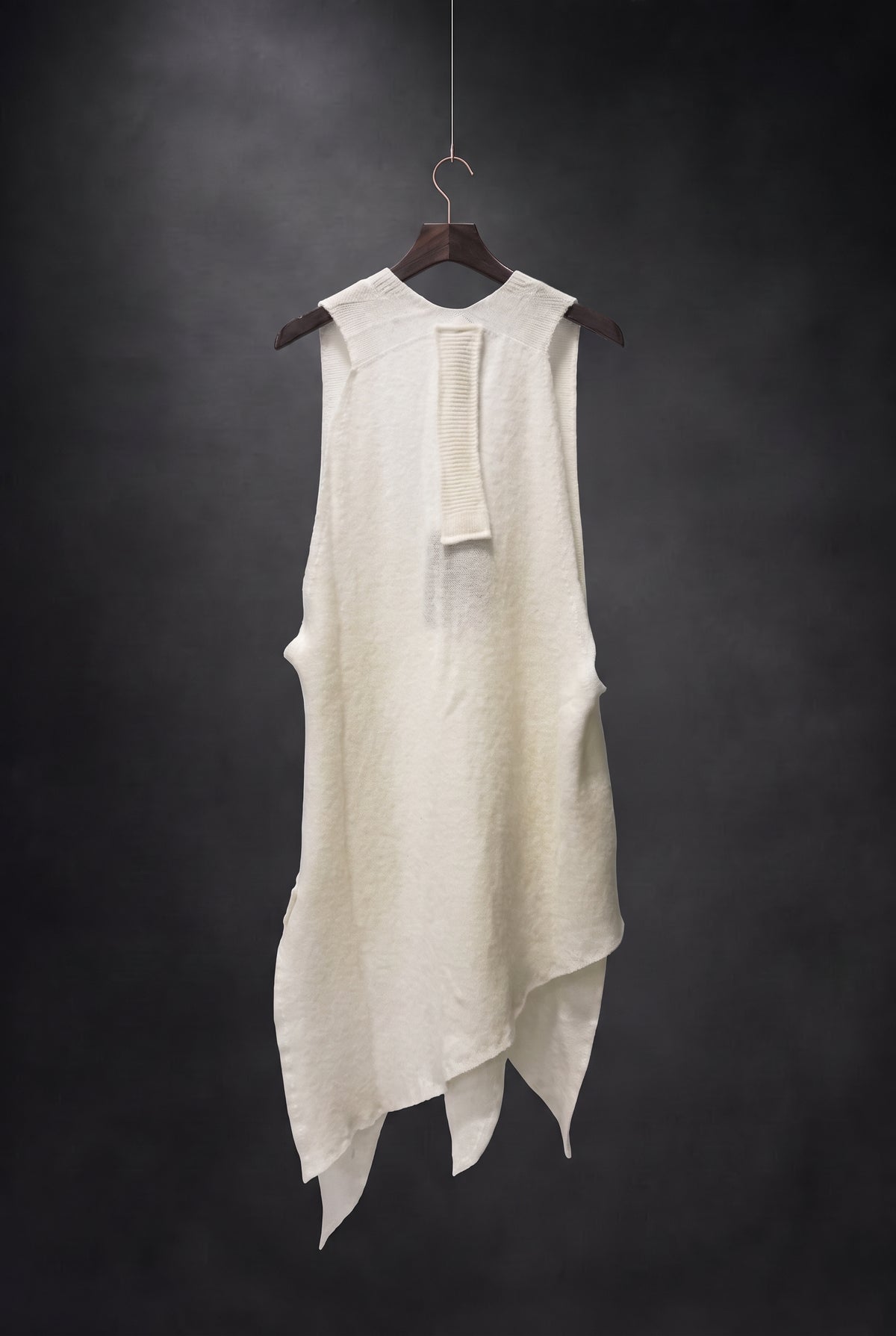 Gilet in maglia asimmetrico