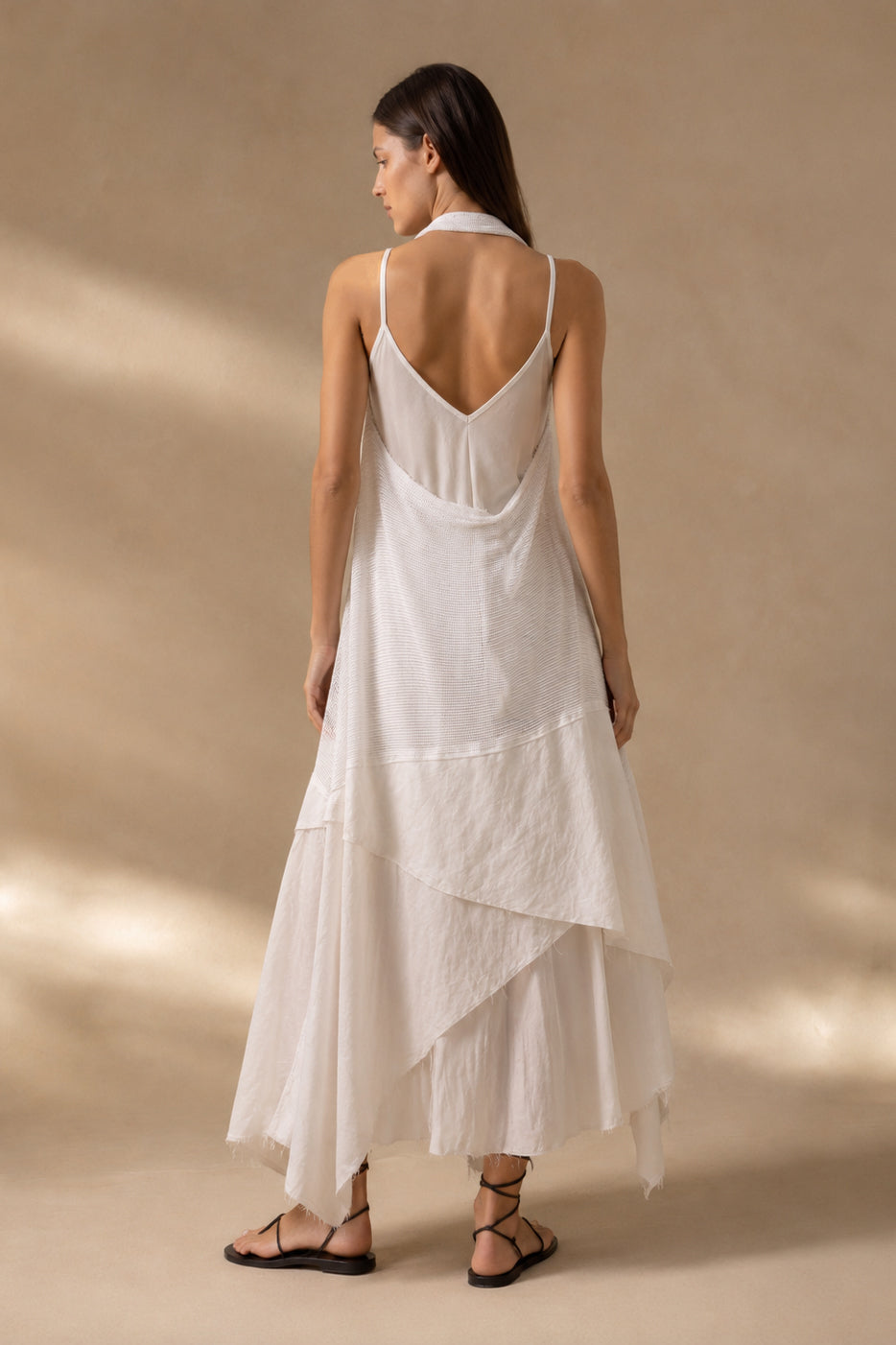 Gilet Lungo Asimmetrico in Viscosa