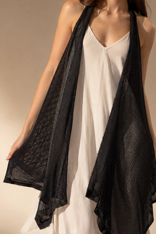 Gilet in Rete con Fondo Asimmetrico