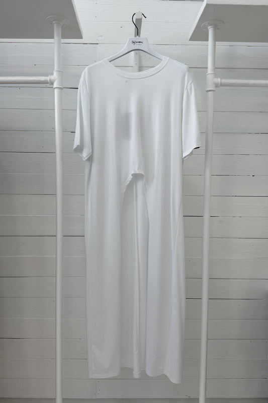 T-shirt in Jersey con Spacco Frontale