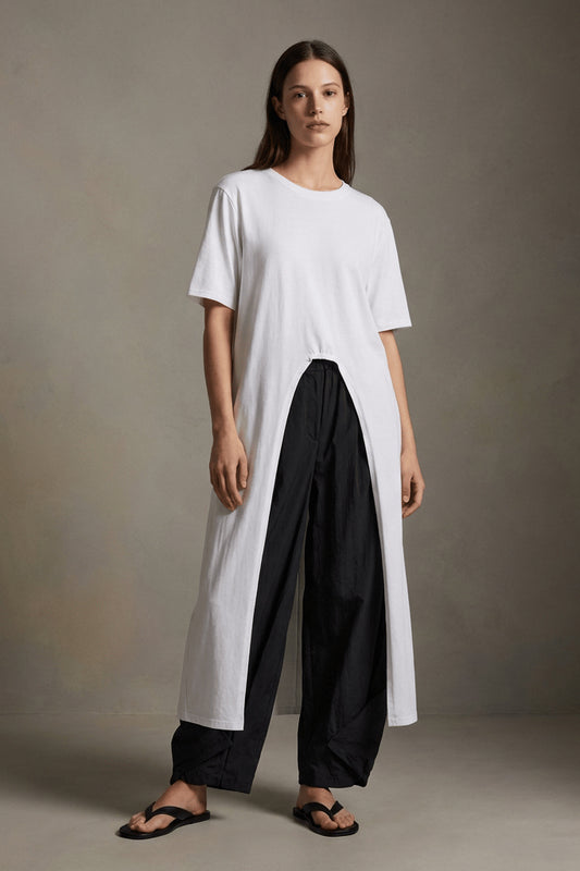 T-shirt in Jersey con Spacco Frontale