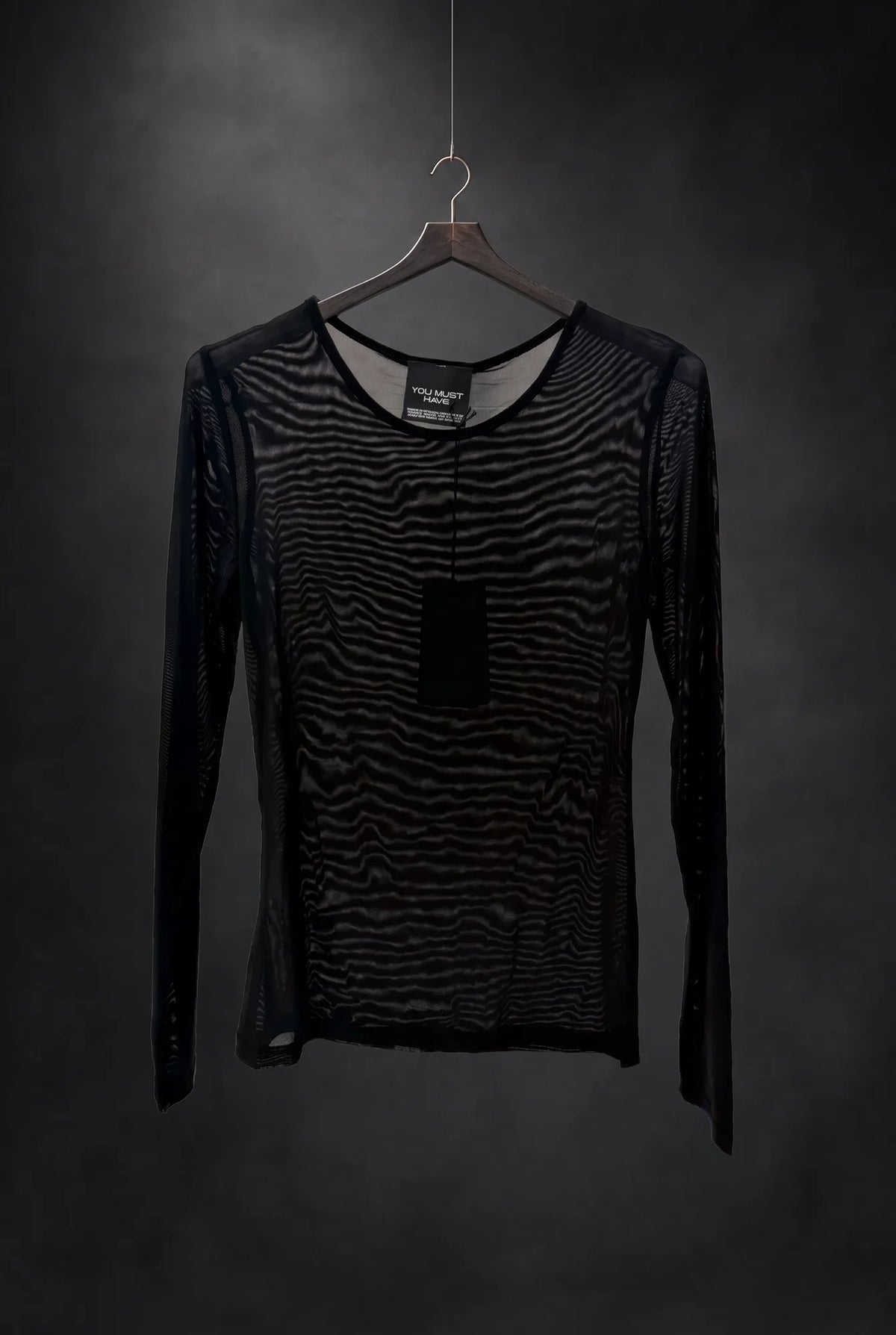 Maglia trasparente in tulle elasticizzato