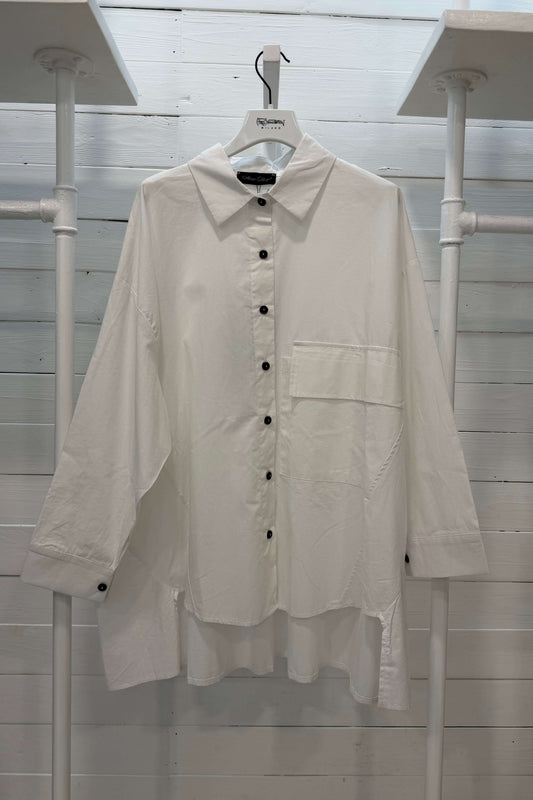 Camicia asimmetrica in cotone
