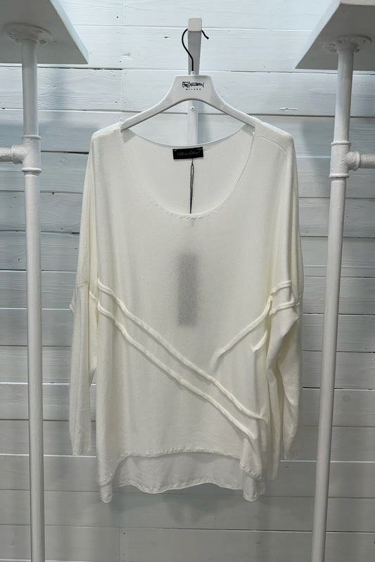 Maglia in lana e viscosa