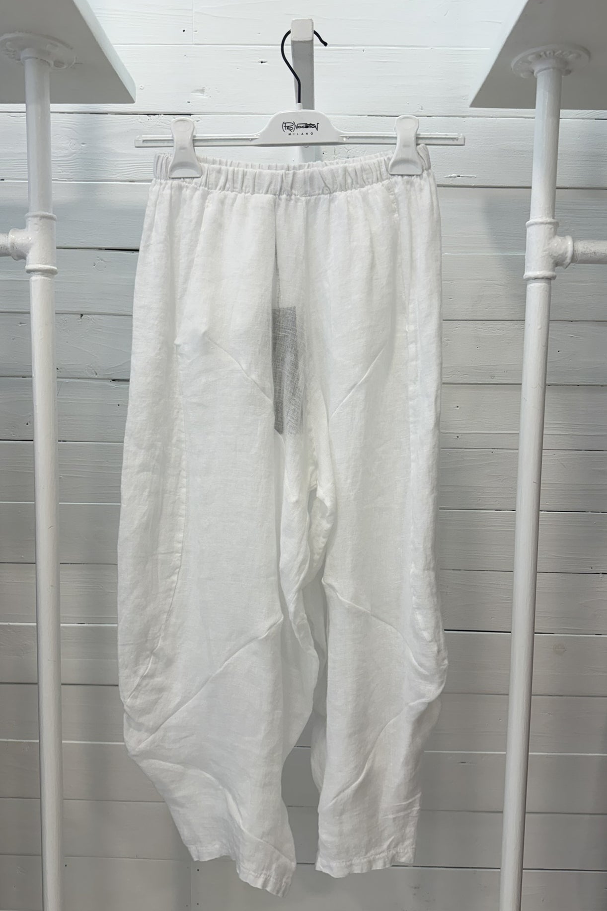 Pantalone balloon in lino