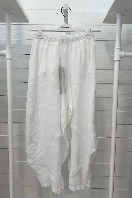 Pantalone balloon in lino