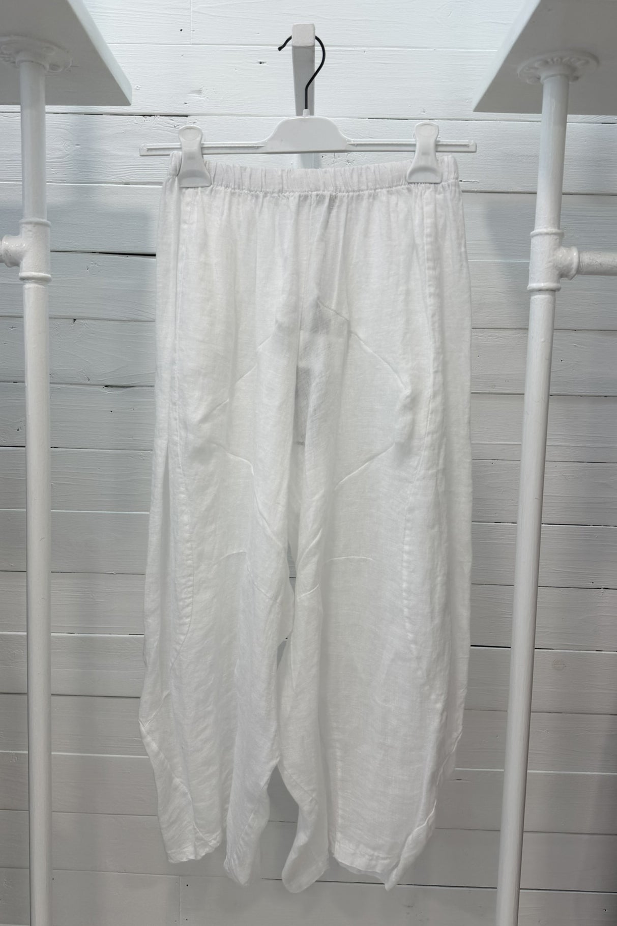 Pantalone balloon in lino