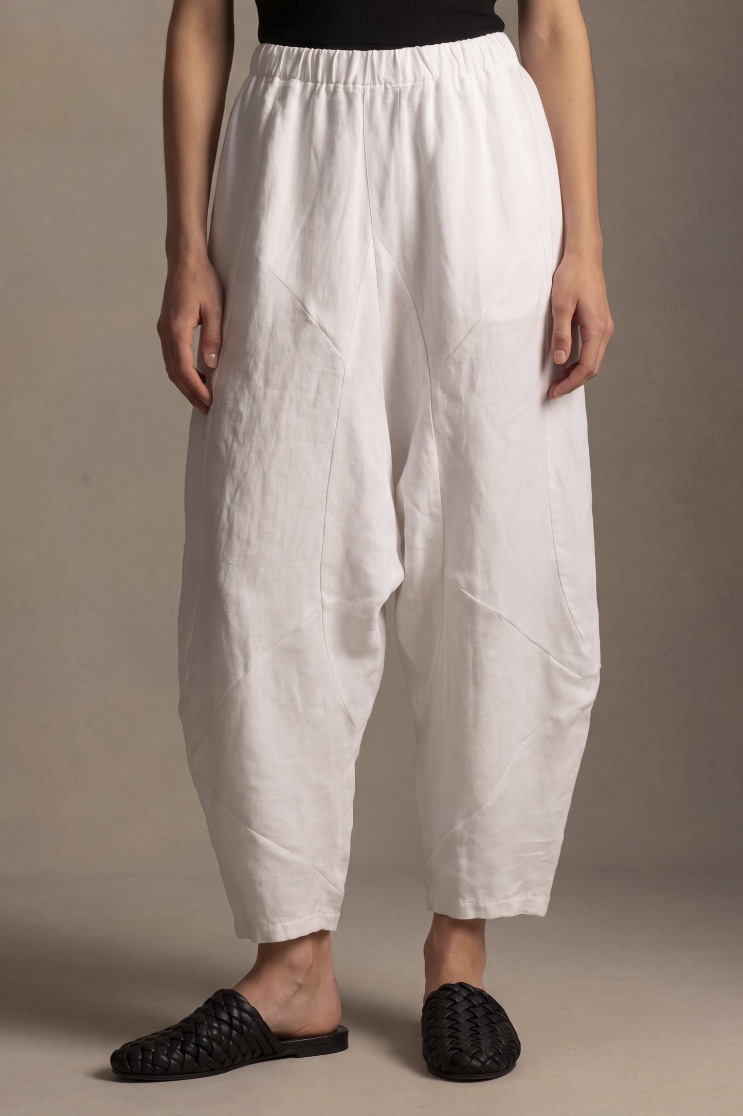 Pantalone balloon in lino