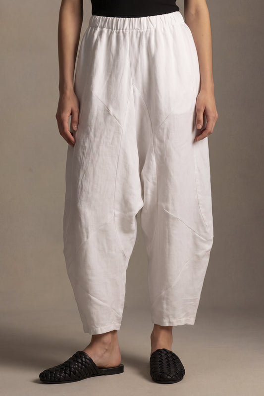 Pantalone balloon in lino