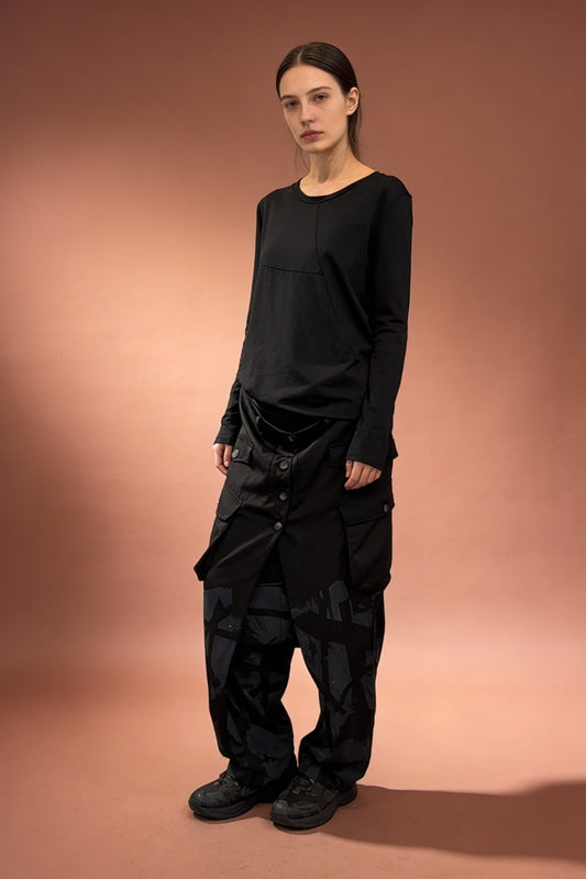 Pantalone cargo decostruito