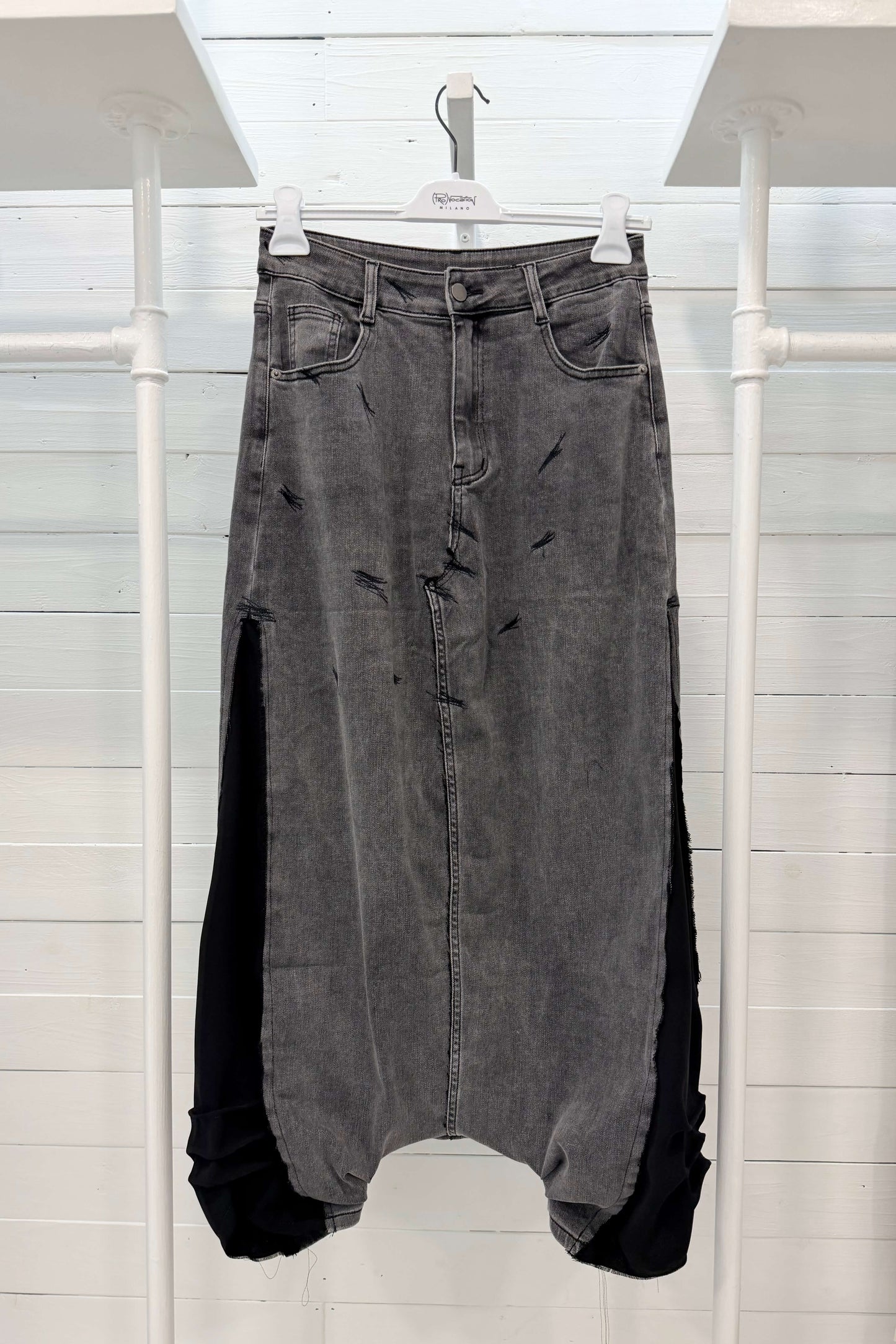 Pantalone denim cavallo basso