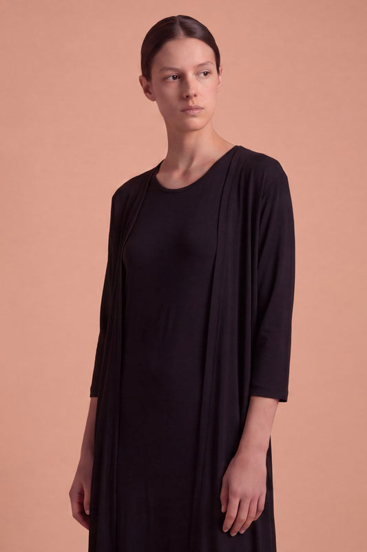 Abito Lungo con Cardigan Coordinato