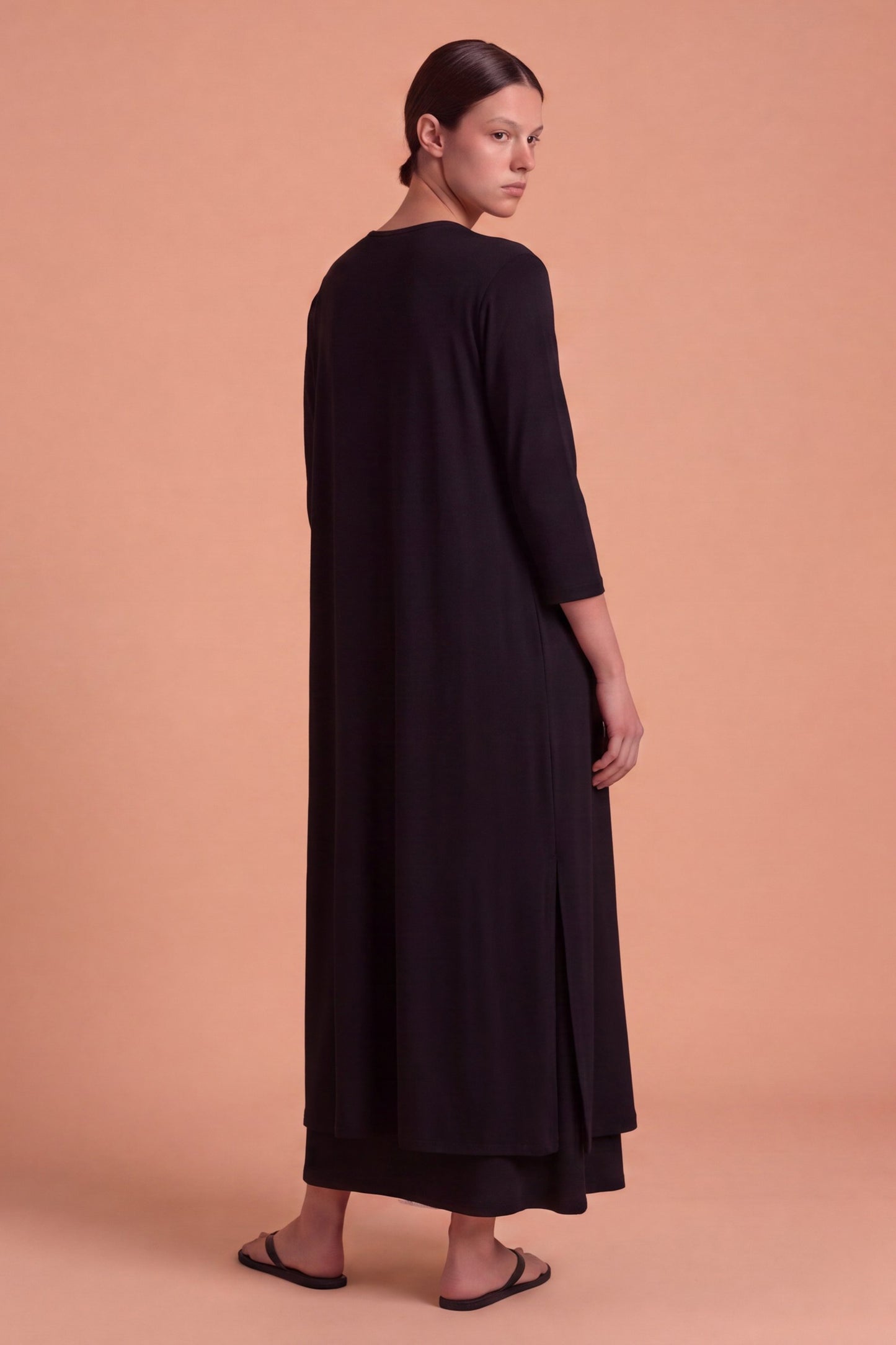 Abito Lungo con Cardigan Coordinato