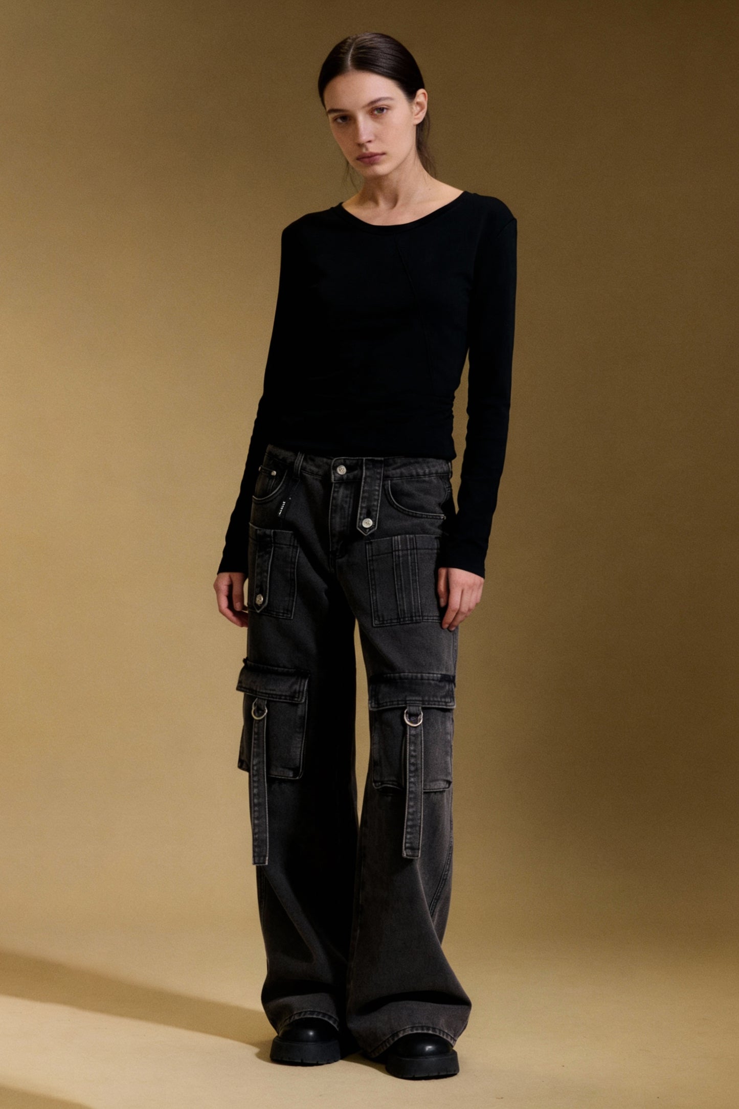 Jeans Cargo in Denim